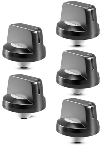 DG94-01480A Electric Stove Knobs Fit for Samsung Range Parts NZ30K6330RGAA NZ36K6430RSAA NZ30K6330RSAA NZ36K6430RGAA, Cooktop Burner Knob, 5Pcs