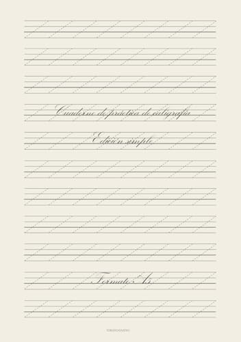 Cuaderno de práctica de caligrafía Edición simple– Formato A5