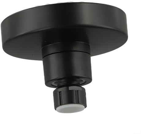 Cabezal de ducha de lluvia ajustable ABS con conector giratorio de 360 grados y filtro de pantalla extraíble para flujo de ducha personalizado, montado en la pared (negro)