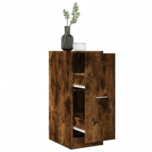 mtlskopl Armario farmacéutico roble ahumado 30 × 41 × 77,5 cm madera 2 cajones cocina oficina