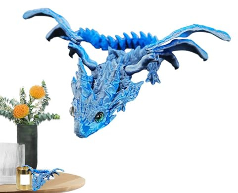 Dragon Figurine, Toy Dragon - 3D -tryckta flexibla flygande drakefigurer -, rörliga leder Executive Desk Fidget Toys för hemmakontoret