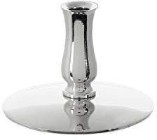 NKlaus 1x Kerzenhalter Messing vernickelt Kerzenständer Dünne Altarkerzen Ritualkerzen Bienenwachskerzen bis Ø6,7mm Leuchter Hochzeit 6733