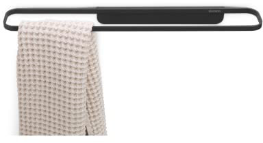 Brabantia - Mindset Porta Asciugamani da Bagno - Adatto ad Asciugamani Normali e Grandi - Resistente alla Corrosione - Portata 2 kg - Materiale di Fissaggio Incluso - Infinite Grey - 56 x 8.5 x 5 cm