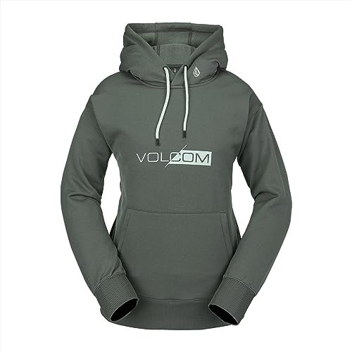 Volcom Damen Core Hydro Crew Snowboard Ski Reiten Fleece Sweatshirt, Eukalyptus S4, Large