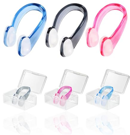 Fermanaso In Silicone Clip Per Il Naso Che Nuota Stringinaso Nuoto Fermanaso Impermeabile Con Scatola Di Immagazzinaggio Per Principianti Di Nuoto Nuotatori Professionisti(6pc)