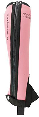 AK Passion Kids Neoprene Horse Riding Half Chaps – Comfortable, Durable Equestrian Half Chaps for Children, Breathable Riding Protective Gear AKRS-1889 (Black/Pink, 6)