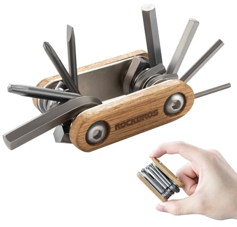 ROCKBROS Fahrrad Multifunktionswerkzeug 8 in 1 Multitools Reparaturset Mini Leicht Faltbare Werkzeuge MTB Zubehör Rennrad Tool 45CR