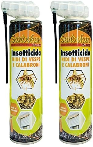 Insetticida Nidi di Vespe e Calabroni con Getto di precisione ml.400 Sandokan (Confezione da 2)