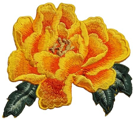 Atensils Rose Iron On Patch Iron On or Sew On Patches Perfect for Backpacks Jeans Jackets Hats & Clothes Cute Funny Cool Embroidered Appliques Patch