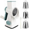 YC Kitchen Cheese Grater, Rotary Grater for Cheese Stainless Steel Vegetable Slicer Food Shredder Suction Base for Kitchen