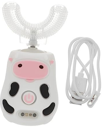 ERINGOGO U-förmige Elektrische Zahnbürste Für Junge Mädchen Cartoon Design Sanfte Silikonborsten Und Langlebig Für Gesunde Zähne Und Effektive Mundpflege