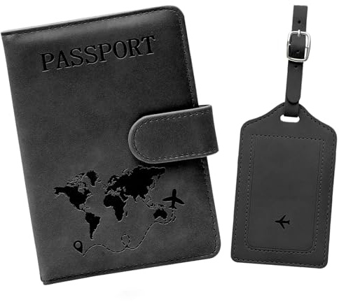 Wanheart Passport Holder Cover, PU Leather Passport Cover with RFID Blocking, Universal Travel Wallet, Boarding Pass, Credit Cards & ID, Travel Accessories for Men & Women