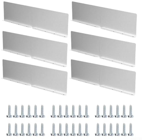 Regnvattendeflektor baffelplatta set för takränna för skydd av aluminiumplattor för att effektivt kanalisera vatten bort från tak och rännor (6 st)