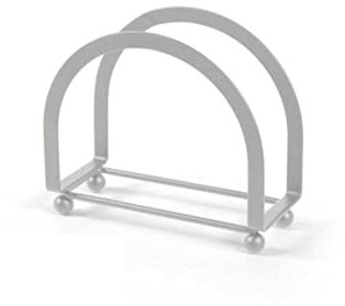 Serviettenhalter für Küche, Restaurant und Bar aus Metall - 14 x 6 x 13 cm - Farbe Weiß - CHL-831621