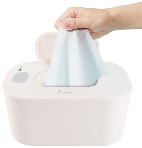Plplaaoo Calentador de Toallitas para Bebé & Dispensador de Toallitas Húmedas con Temperatura Constante, Gran Capacidad y USB para Casa, Coche y Viaje – Material PP(blanco)