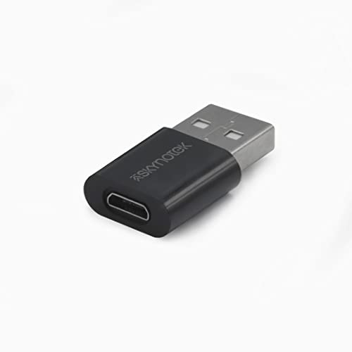 Skynotek – Adaptador Micro USB Tipo B a USB A | Carga rápida y sincronización de Datos | Convertidor Compatible con Cargador Tipo A, multipuertos USB, Ordenador, televisor, Coche | Negro
