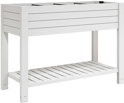 vidaXL Fioriera Rialzata da Giardino Bianca 110x45x79 cm Polipropilene