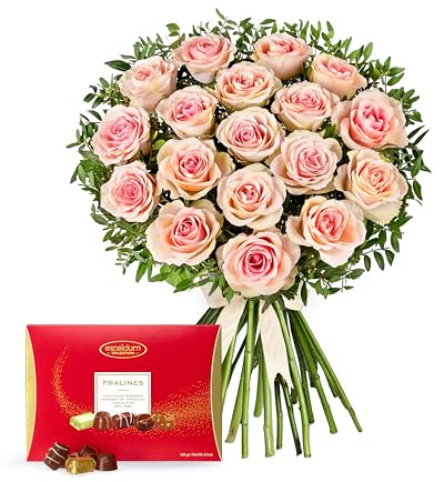 La Belle and Chocolates - Fresh Flowers - Birthday, Anniversary, Get Well, Thank You, Occasion Flower - Cut Floral Arrangement for Gifts, Weddings, Sympathy, Celebrations, and Special Events