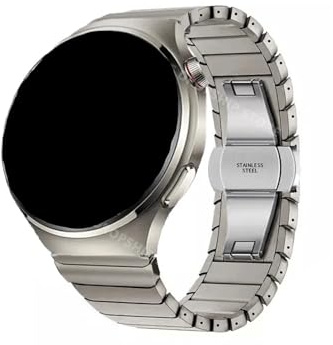 22 mm länkarmband Passar for Huawei Watch 4 Pro GT3Pro GT4 46mm/ Amazfit GTR 47mm lyxigt band i rostfritt stål zinklegering metallrem(Titanium,For Galaxy watch 3 45mm)