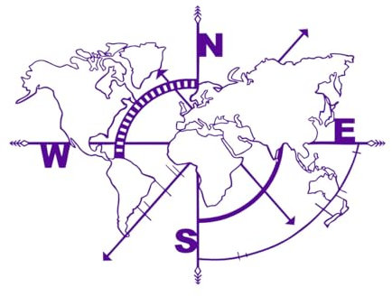 Mappa del mondo Adesivo da parete Mappa del mondo Senza confini Mappa del mondo Bussola Adesivo da parete Decorazione per casa e ufficio Arazzi in vinile Piccolo - 31x42 cm
