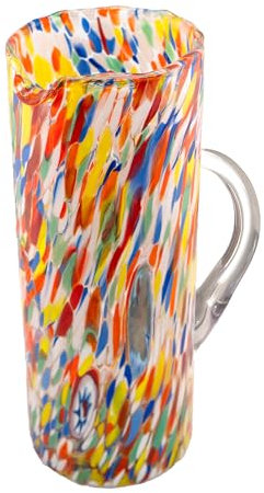 MurArt Jarra de Murano de 1000 ml Colección Tower de vidrio soplado a mano de elaboración artesanal Made in Italy