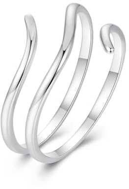 SOUTHPLUS Anello in per Donne, Anelli Multistrato/Cuore, Regolabile Donna, Elegante, Antiallergico, Anello di Fidanzamento, Anello di Amicizia, Regalo per Ragazza Madre (Regolabile)