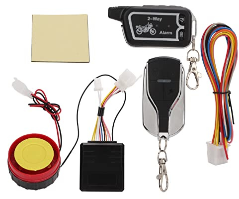 VGEBY Alarma de Motocicleta, Material ABS, de Seguridad de 2 Vías con Alerta de Sonido por Vibración, Alarma Fuerte de 125 DB para Usuarios de Motocicletas