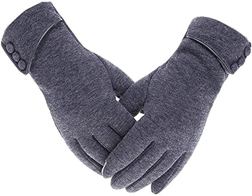 Guantes Mujer Invierno Gruesos Forrados Termicos a Prueba de Viento Movil Tactil Guantes para Moto Corriendo Esquí