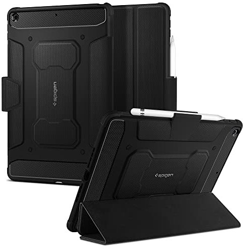 Spigen Rugged Armor Pro Hülle Kompatibel mit iPad 10.2 Zoll iPad 9./8./7. Generation (2021/2020/2019) - Schwarz