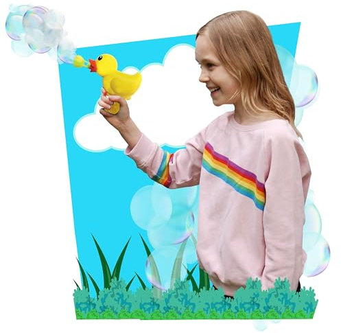 Bubble Gun - Duck from Deluxebase. Kids Animal Bubble Blower Toy. Fun bubble toy that makes hours of fun by friction power