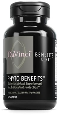 DAVINCI Labs Phyto Benefits - Supports Heart, Brain & Immune Health, GLP-1 Production & More with Curcumin, Quercetin, Green Tea & More* - Vegetarian, Gluten-Free, Soy-Free - 60 Capsules
