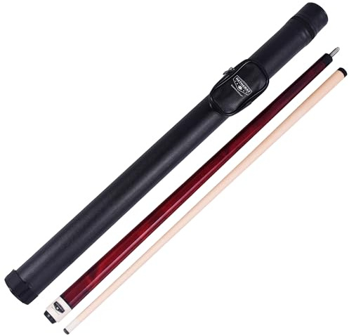 Hathaway Conquest 58-in Maple Pool and Billiard Cue and Case Set - Red