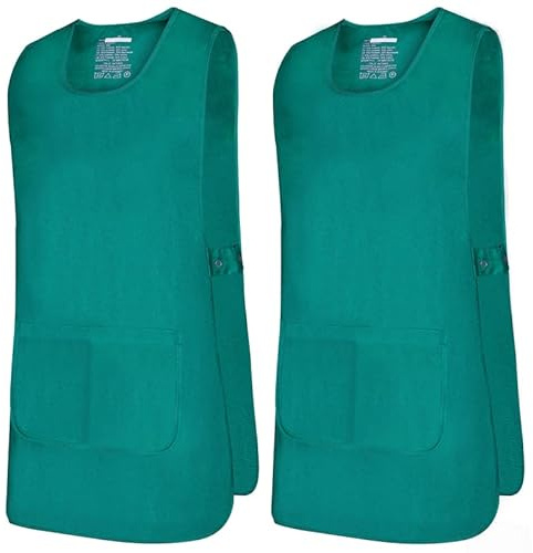 Misemiya - Paket 2 enheter - rengöring arbetsförkläde uniform medicinsk rengöring veterinärklinik hälsa hospitalitet - Ref.868, Färg: grön, XL