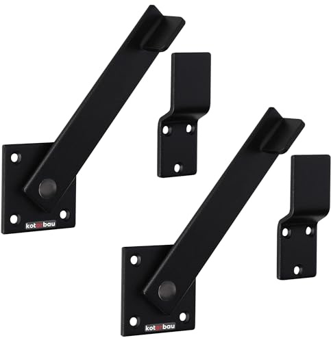KOTARBAU® 2er Set Türriegel 5 x 15,5 cm Riegelschloss Pulverbeschichteter Stahl Torriegel Schwarz Schlossriegel Abschließbar Schlagladenüberwurf Schieberiegel Gartentor Schloss Riegel Türverriegelung