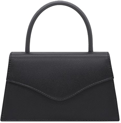 Milisente Women's Evening Bag Bridal Party Clutch Purses Cocktail Prom Handbags with Faux Leather(Embossed Black)