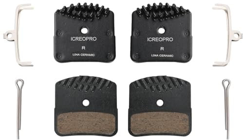 Skivbromsklossar med kylfena, 2 par cykelbromsbelägg för Shimano DEORE XT M8000/Saint M820/ZEE M640-serien (keramik)
