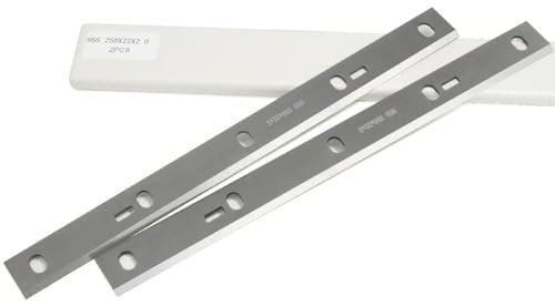 Ninehole 2 Pièces HSS Lames De Raboteuse 258mm, 258mm fers de rabot Pour Scheppach HMS1080 HMS1050 HMS1070 (Type 1), Lames De Raboteuse Machines De Travail Du Bois, 258 x 22 x 2mm