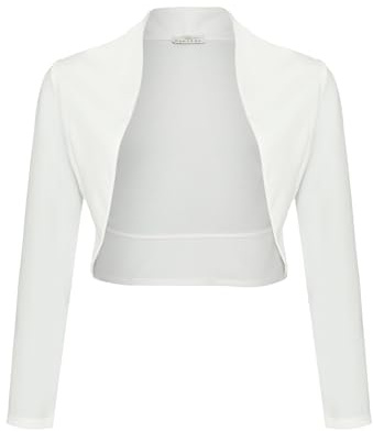 DANAEST Boléro élégant pour fille à manches longues (713), Blanc., 164