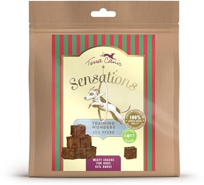 Terra Canis Sensations – Training Wonders 90 g I perfekt för träning och hundskola I Premium Snack för hundar i 100 % livsmedelskvalitet av alla råvaror I spannmålsfri och glutenfri (häst)