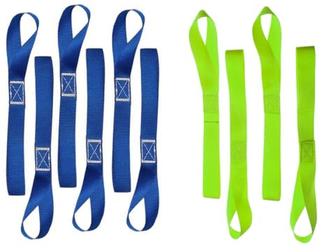 FENQURO 8 PCS 40cm*25mm Anelli di Fissaggio Porte, Cinghie di Fissaggio, Cinghia a Cricchetto, Nelli per Cinghie di Fissaggio, Anelli di Fissaggio per il Trasporto e il Fissaggio di Carichi di Auto