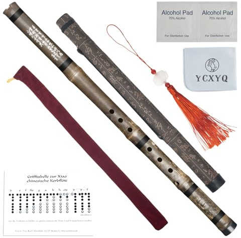 YCXYQ G key - Short Xiao Handmade Professional 8 Holes Bamboo Xiao Flute Zizhu Vertical Xiao Purple Bamboo Short Flute Chinese Traditional Musical Instrument Suitable for Students Beginners Adults