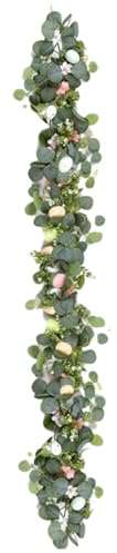 Ghirlanda di uova di Pasqua – 2 pezzi ornamenti artificiali di uova di primavera – ghirlanda decorativa di Pasqua | per corona giardino quotidiano interno festa vacanza casa camera finestra