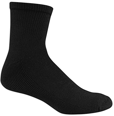 Dr. Scholl's Men's 4 Pack Diabetic and Circulatory Non Binding Ankle Socks, Black, Shoe Size: 7-12