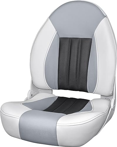 Tempress ProBax Orthopedic Folding High Back Boat Seat (White/Gray/Carbon)