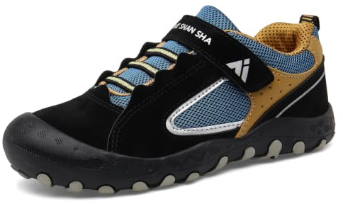 Mishansha ventilerande löparskor för pojkar flickor lätta barn sneakers låga sneakers casual, svart, 30 EU