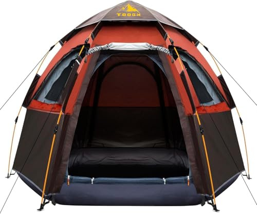 Toogh Camping Tent with Instant Setup, 2/3 Person Weatherproof Easy Quick Set Up in 60 Seconds with Rainfly Backpack Tent for Family Camping & Hiking, Upgraded Ventilation,Center Height 66-inch