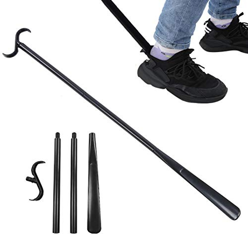 Bastón para Vestirse Ajustable de 30 cm a 90 cm, Zapato Desmontable, Ayudas para Vestirse para Calcetines, Camisas y Pantalones