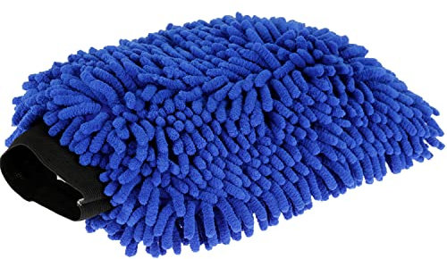 Mikrofaser Auto-Waschhandschuh - schonende Auto- & Motorrad Pflege - weicher Wasch Handschuh für Lack, Glas, Spiegel, Amatur und Felgen - reinigungzubehör reinigungsbedarf