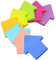 Bunte Sticky Notes, Selbstklebende Klebezettel 76 x 76 mm Hausform Farbige Haftnotizen für Büro Zuhause Schule Sitzung 560 Blatt insgesamt (8 Farbe)