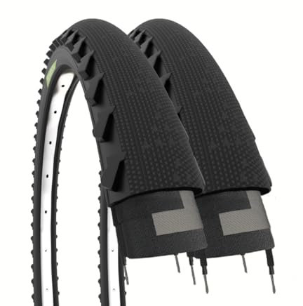 ECOVELO 2 neumáticos Demi Slick 26 x 1,95 2 Cubiertas, Adultos Unisex, Negro, 26